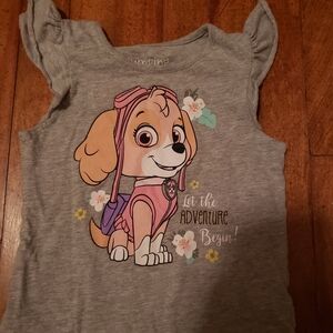 Jumping Beans Gray and Pink Cartoon Tee